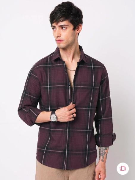 Vastrado Classic Slim Fit Windowpane Checked 