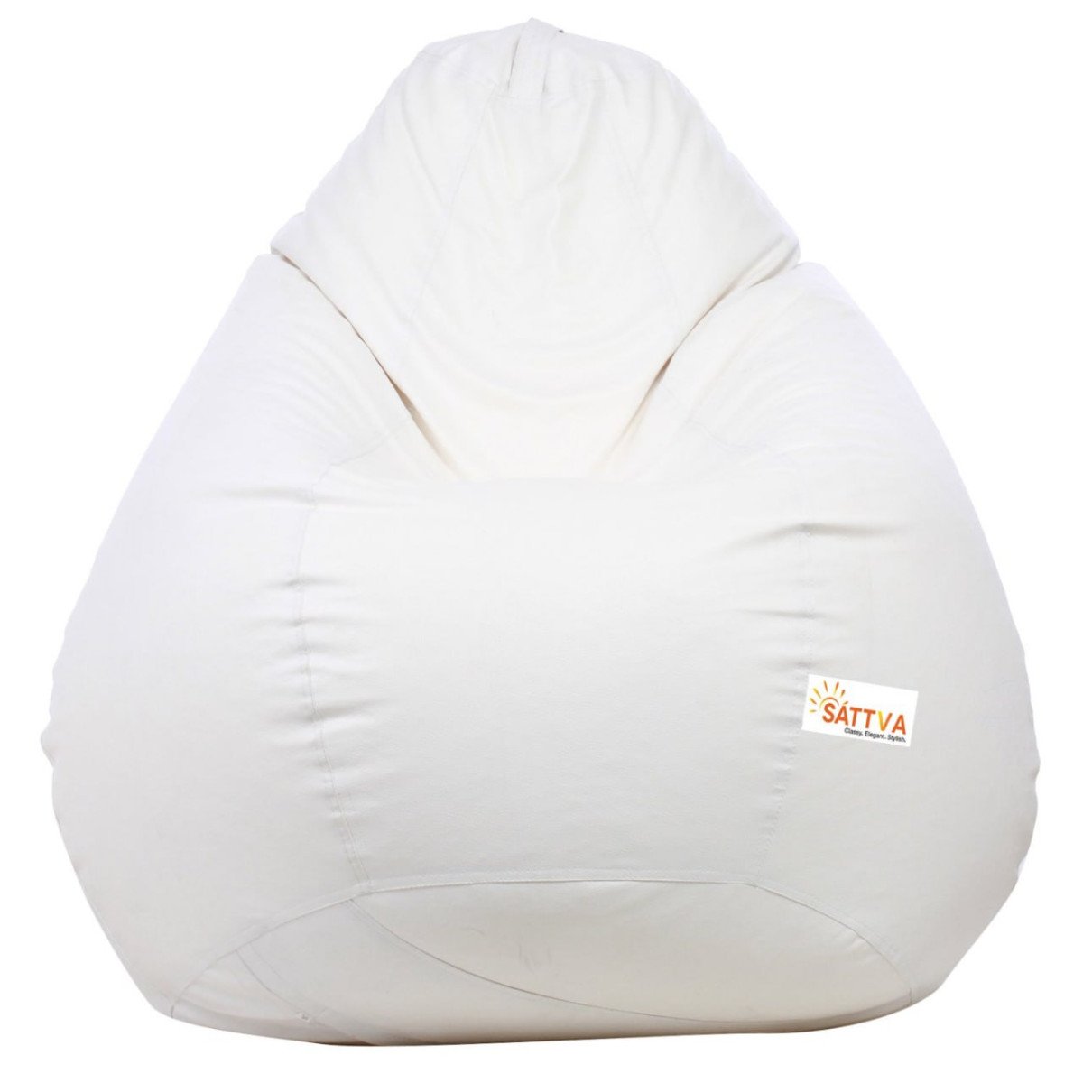 Sattva Classic Bean Bag Cover Without Beans Xxxl Size - White 505
