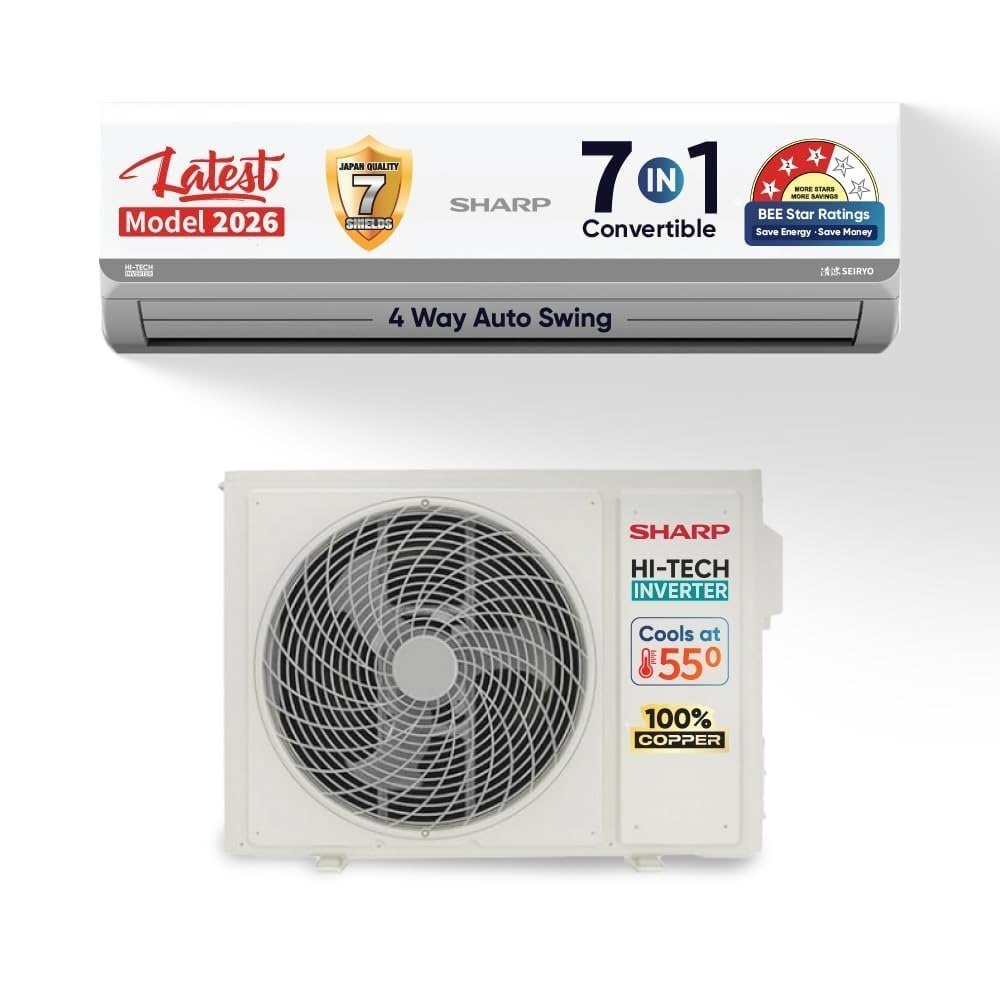 Sharp 1 Ton 3 Star New Star Rated Split Ac 24 290p