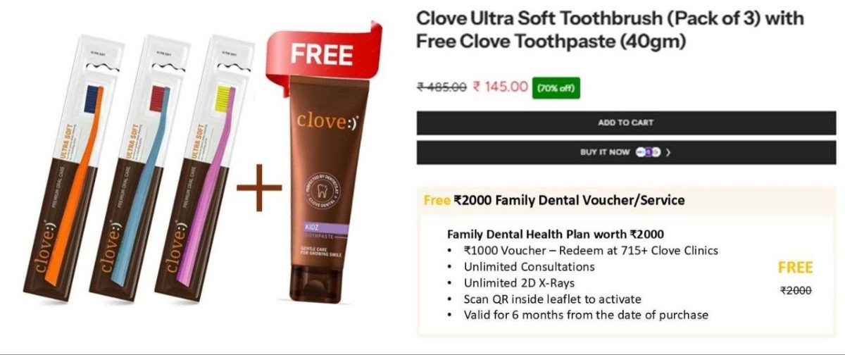 Loottt Fasttt Clove Ultra Soft Toothbrush (pa