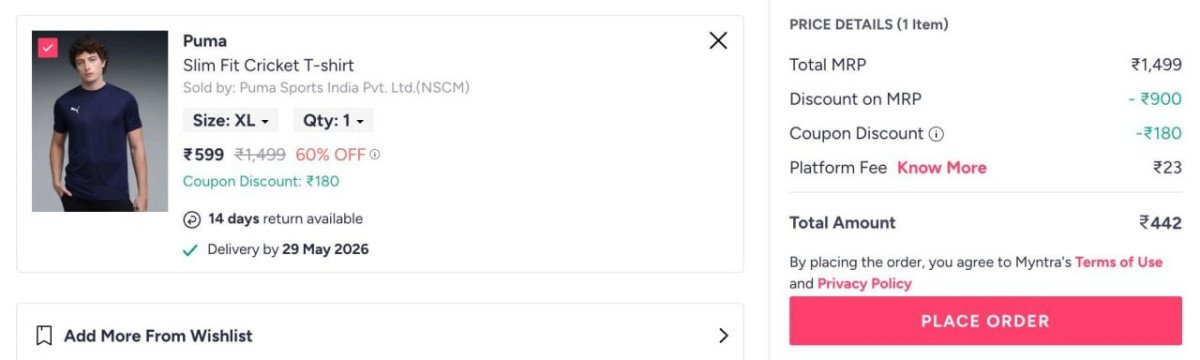 Myntra Loot 60 On Puma Extra 30 Apply Code Spl30