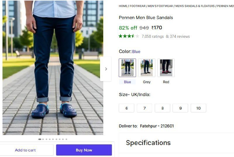 Men Blue Crocs 170 3 Colors Available