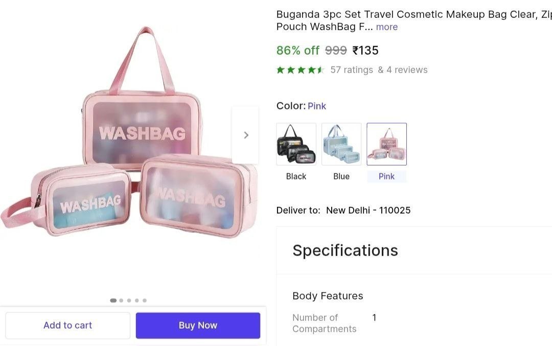 Pack Of 3 Cosmetic Bag 135