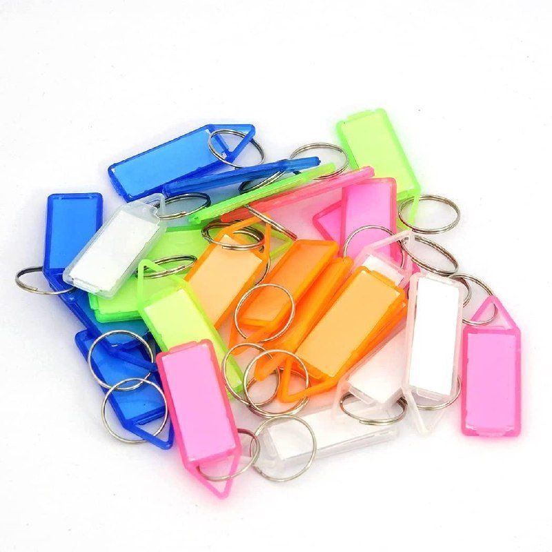Sndia 25 Pcs Key Tag Multicolor Keyring Keychain With Name Tag Labels 138