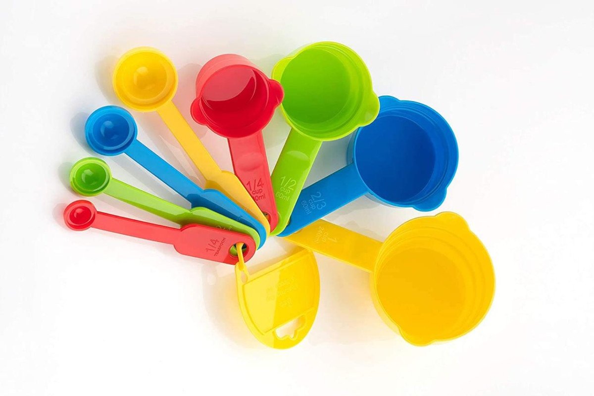 Clazkit Plastic Measuring Cups And Spoons For Kitchen Cake Baking And Cooking 96