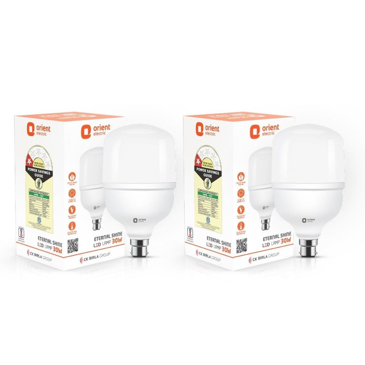 Orient Electric Eternal Shine Led Bulb 30w (pack Of 2)