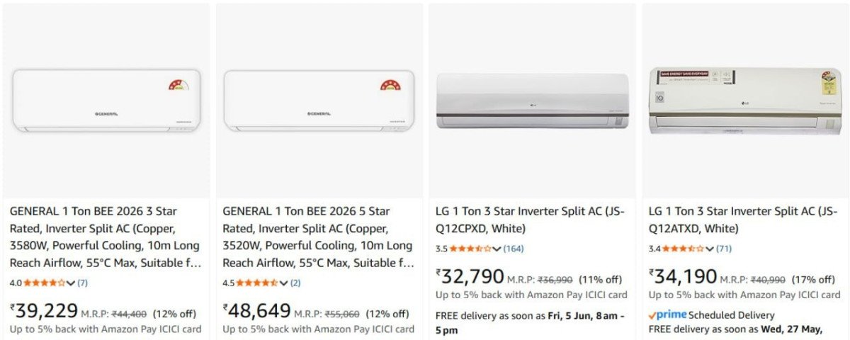 55 On Air Conditioners (acs) Bank 1 Ton - 1 4 Ton 1 5 Ton - 1 9 Ton 2 Ton Above Masterlink