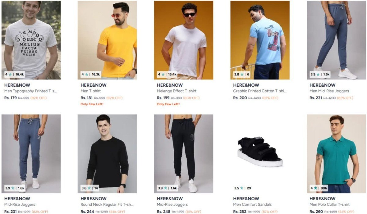 Here Now Men Clothing Starts 179