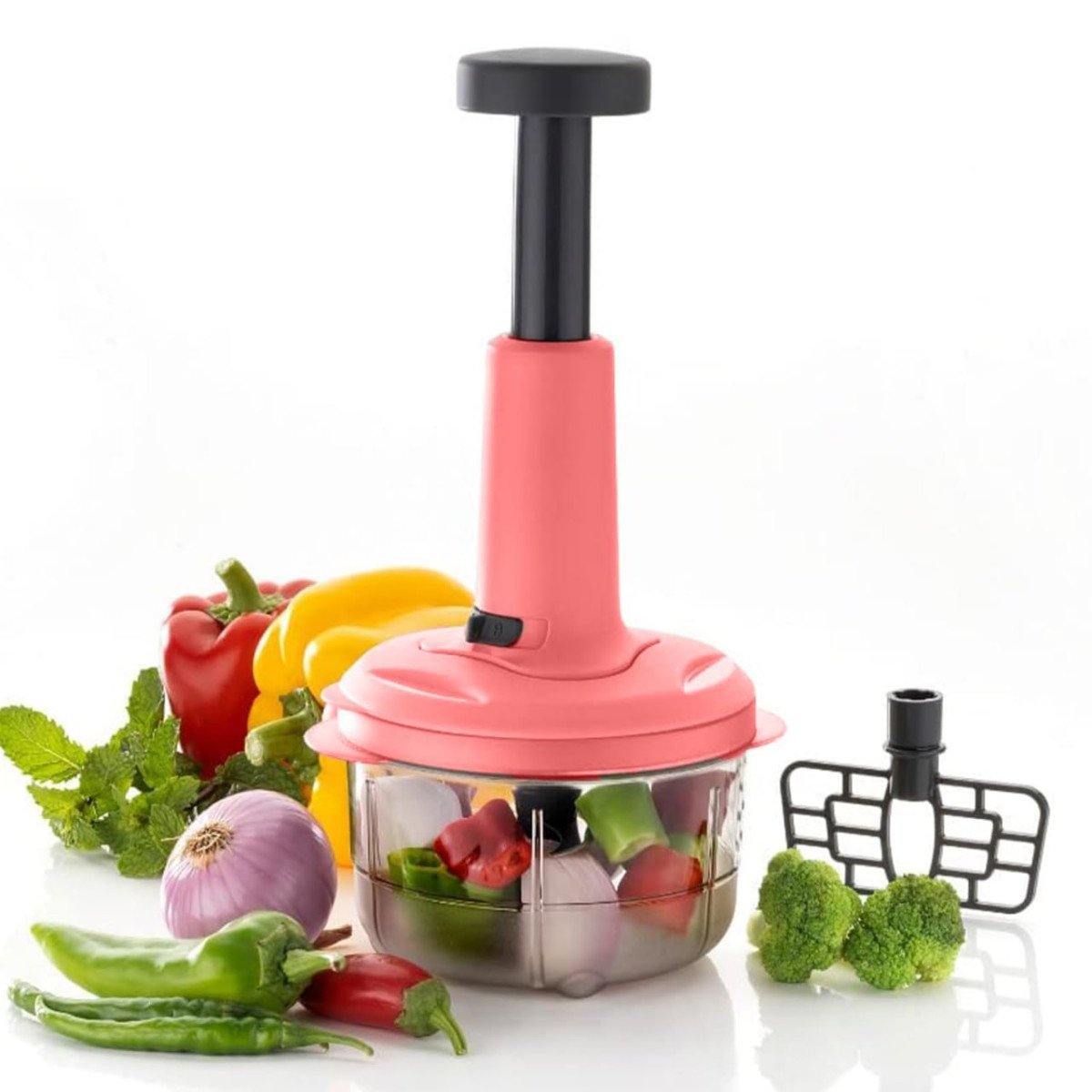 Frenchware (900 Ml Peach) Multipurpose Vegetable Push Chopper 199