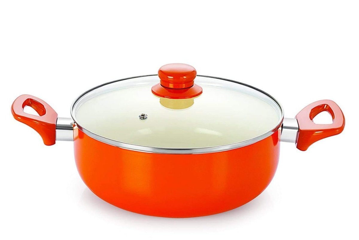 Nirlon Non Stick Induction Casserole With Glass Li