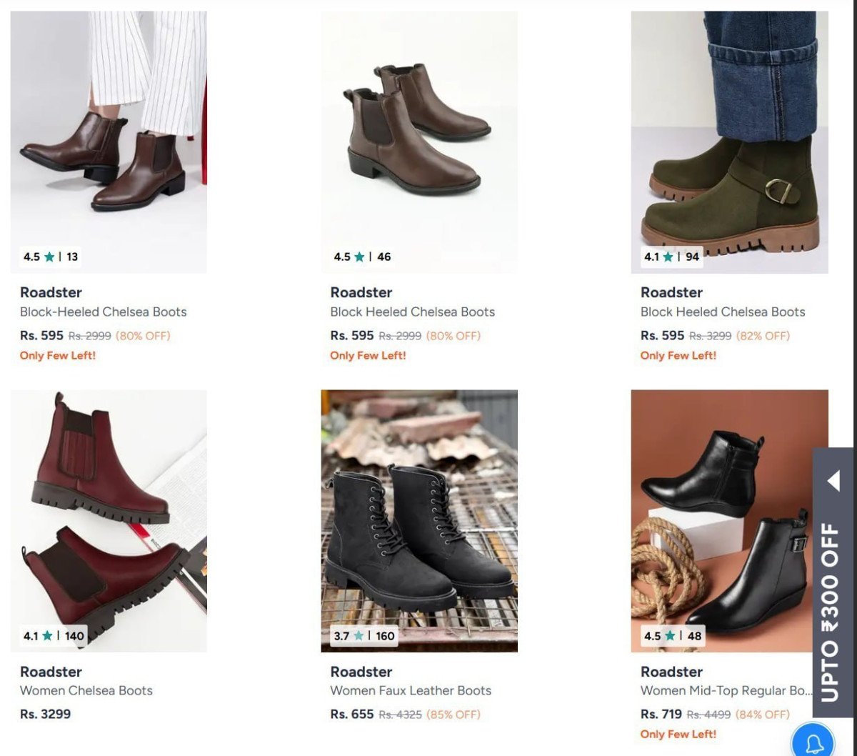 Loooootroadster Flat Boots For Women S 85 Starting From Rs 595 Myntra