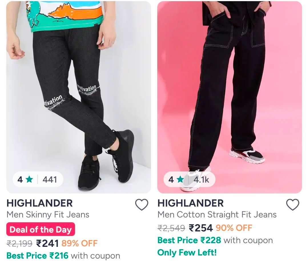 Myntra Branded Jeans 85 Starts From 241men Women