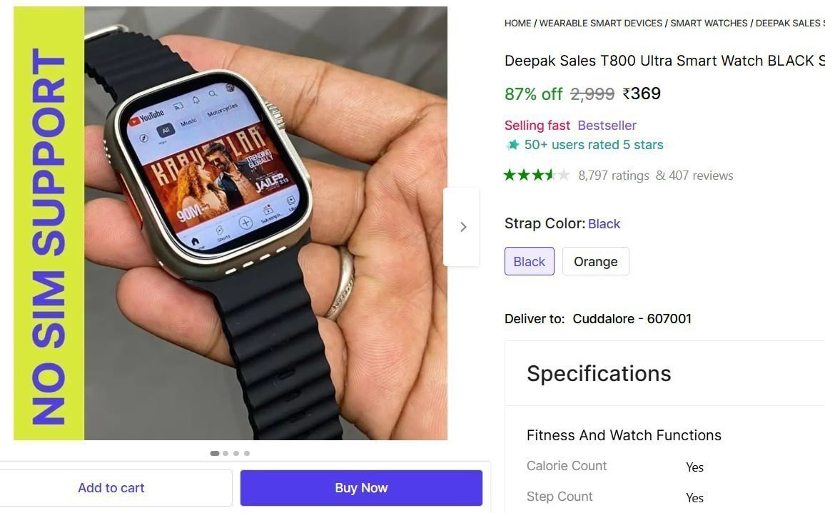 T800 Ultra Smart Watch 369