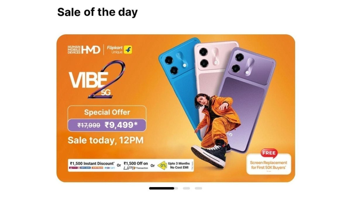 Sale Live Today At 12 Pm Hmd Vibe2 Starting At 9499 Get Ready To Buy The 5g Phone Under 10k