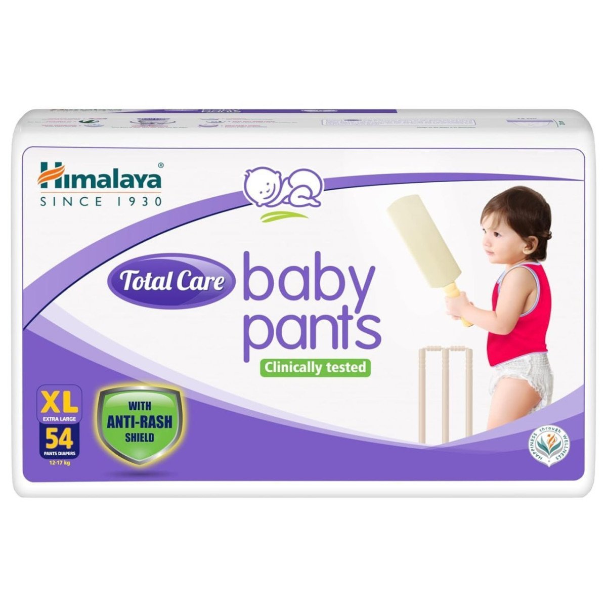 Himalaya Total Care Baby Pants Diapers Extra Large (12-17 Kg) 54 Count With Anti-rash Shield Rapid Absorption Superior Comfort Clinically Tested 559
