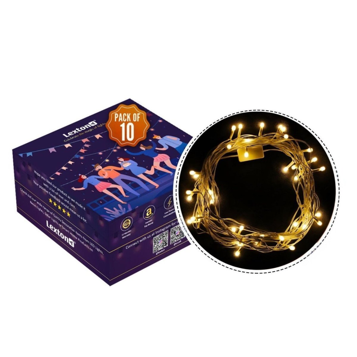 Lexton Led String Light Plug Sourced 11 Meter 324