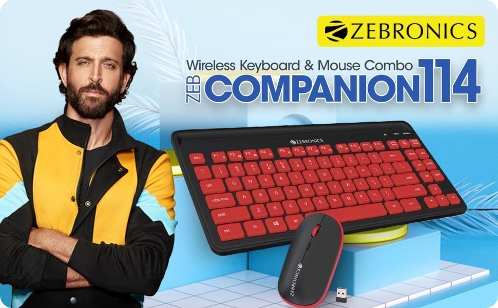 Zebronics Wireless Keyboard Mouse Combo 589