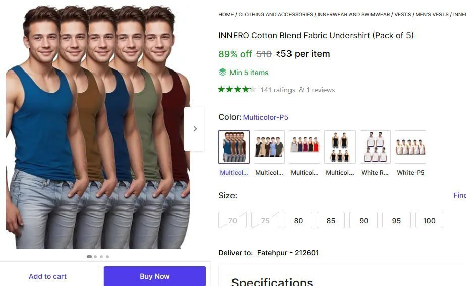 Men Undershirt 53min 5 Buy