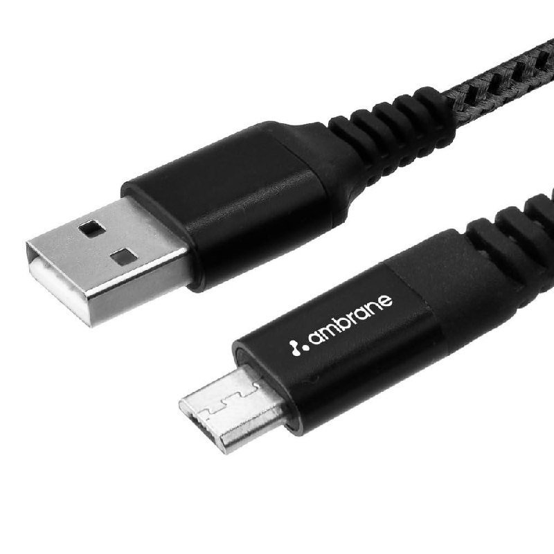 Ambrane Micro Usb Cable 3a Fast Charging 1m Braided Cable 94
