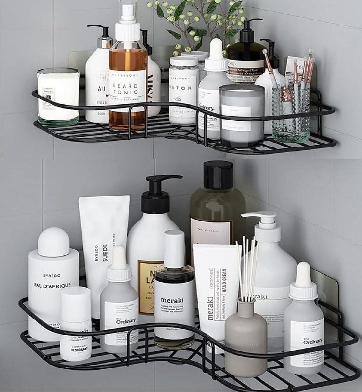Oslen Metal (pack Of 2 Self-adhesive Shelf Storage Organizer 289