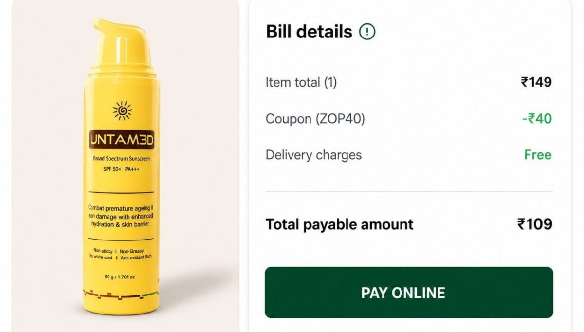 Ondc Loot Broad Spectrum Sunscreen Spf 50 109 92 Use Code Zop40 Link Note Other Stores Are Selling The Same At 1000