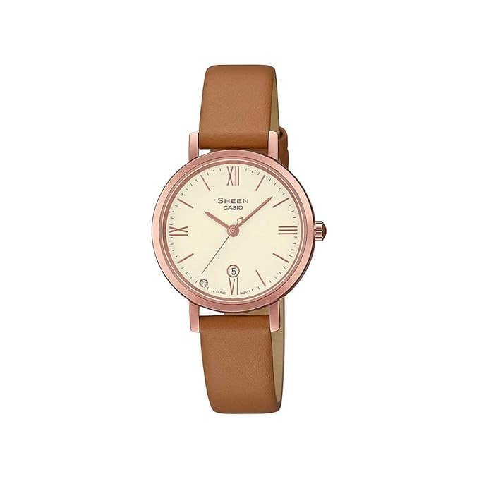 Casio Sheen Analog Rose Gold Dial Women S Watch 4 997