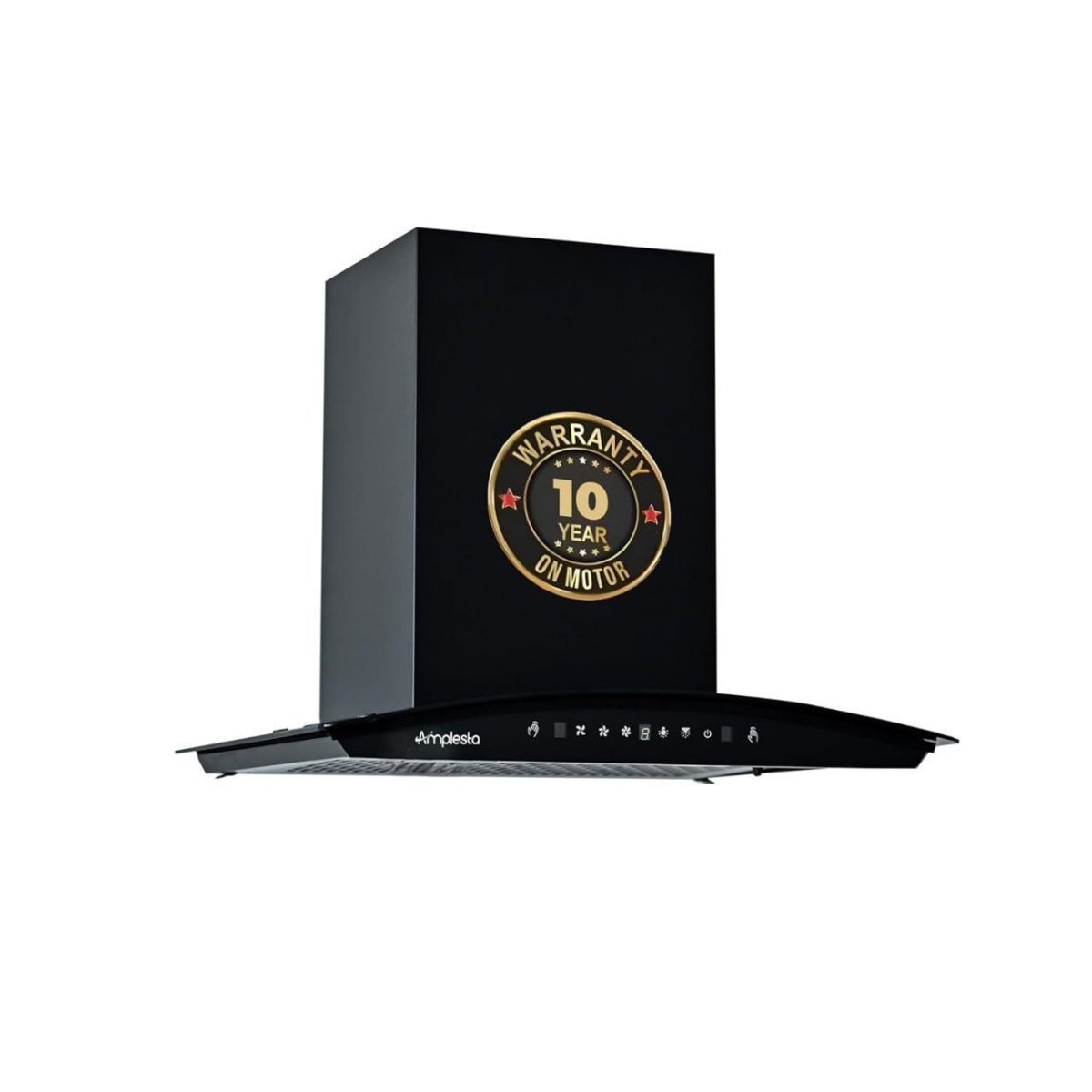 Amplesta Stella 60cm Chimney For Kitchen Auto Cleaning 1350 M3 Hr Curved Wa