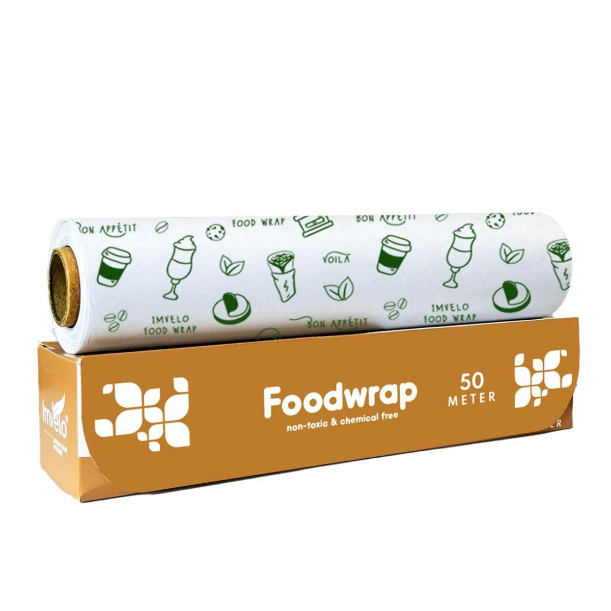 Grab Food Wrapping Paper Roll 50 Meter -non Stick Oil Proof Butter Paper Roll 115