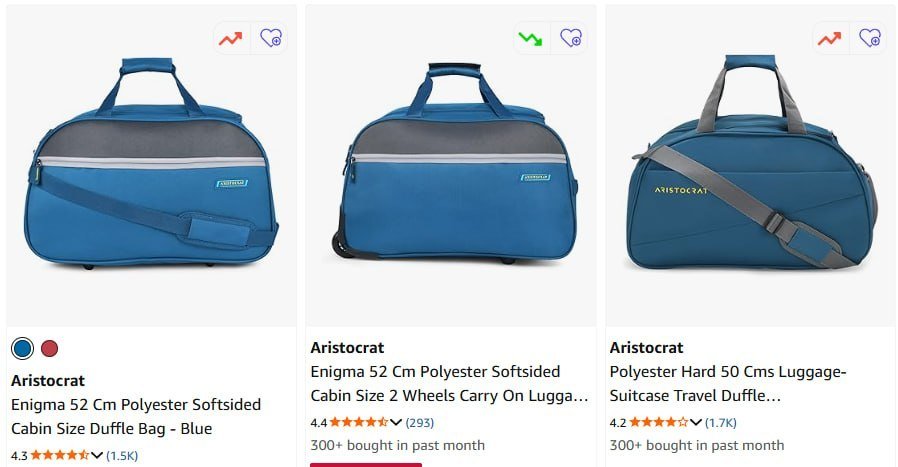 Amazon Aristocrat Duffle Bag Starts 449 Lavie Laptop Backpack 29l 449