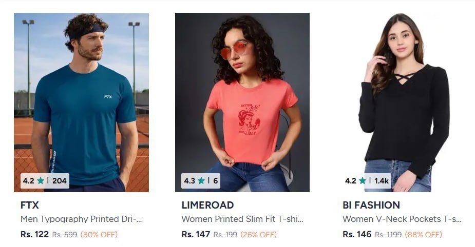 Myntra T-shirts At 149-