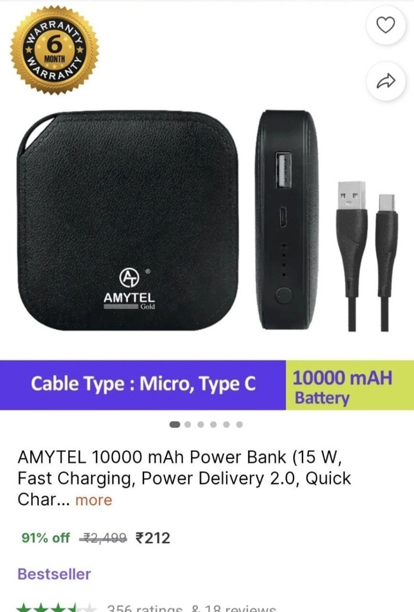 10000 Mah Power Bank 212