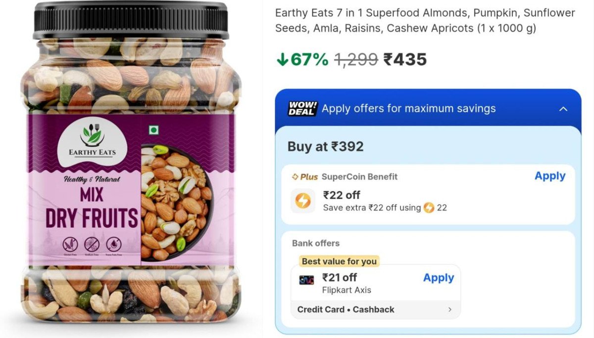Loot Premium Mix Dry Fruits 1kg 435 Buy Max Qty