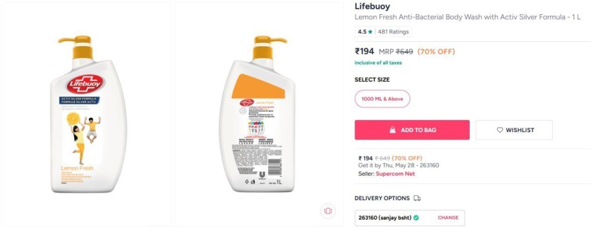 Lifebuoy Body Wash 1l 194