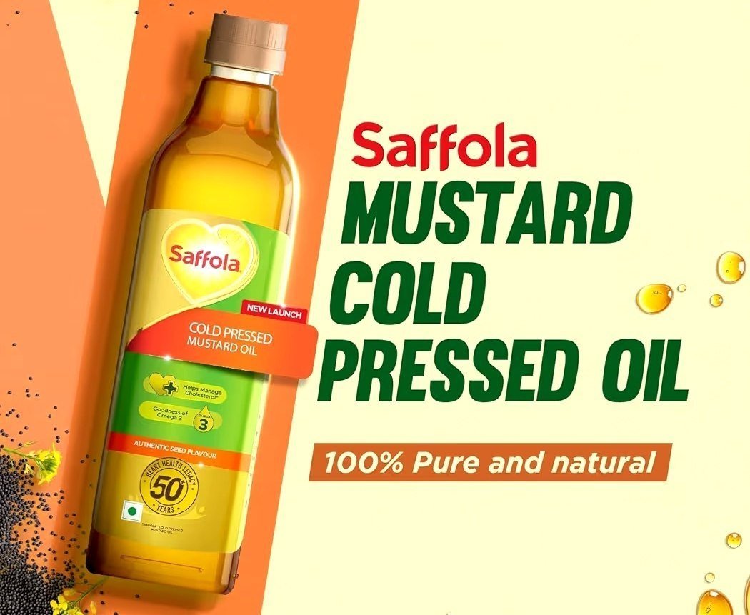 Loot Saffola Mustard Oil 822 -add 5 Qty - 120 Cashback At Checkout Cold Pressed Oil