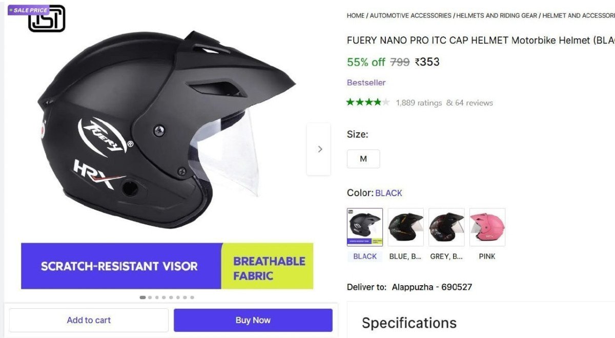 Motorbike Half Helmet 353