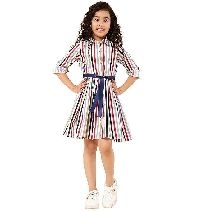A T U N (all Things Uber Nice) Girls Standard Length Shirt Dress 457