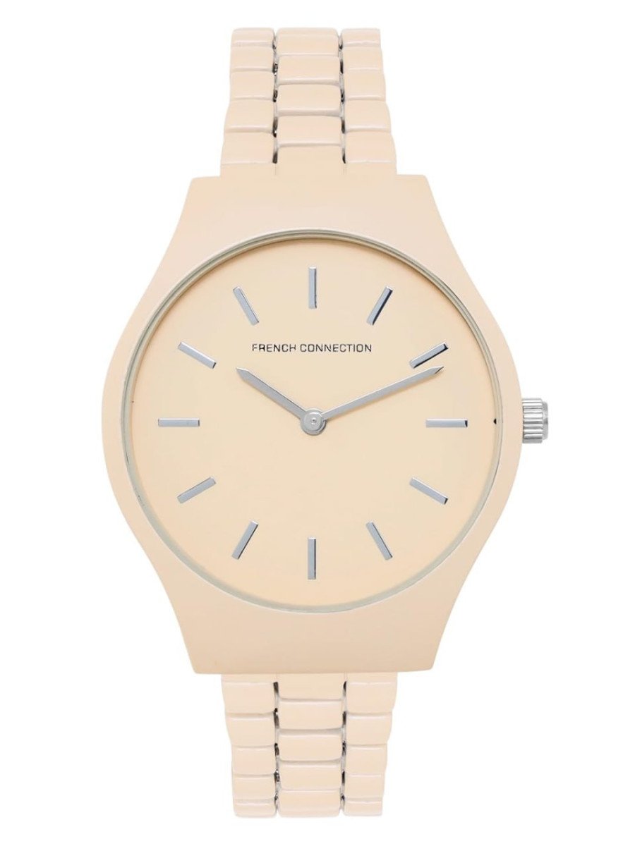 French Connection Zest Apricot Color Round Dial Womens Analogue Watch Fcs05