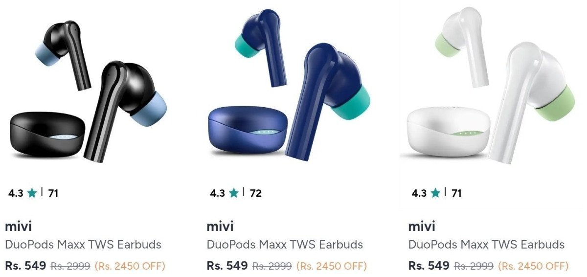 Mivi Tws Earbuds From 549
