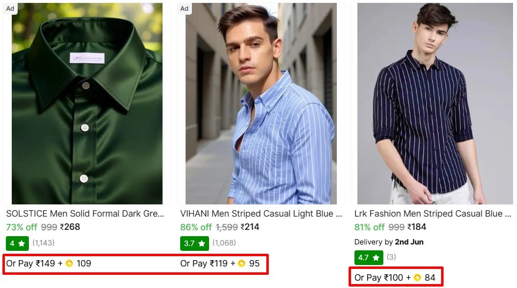 Top Selling Shirts Loot Using Supercoins
