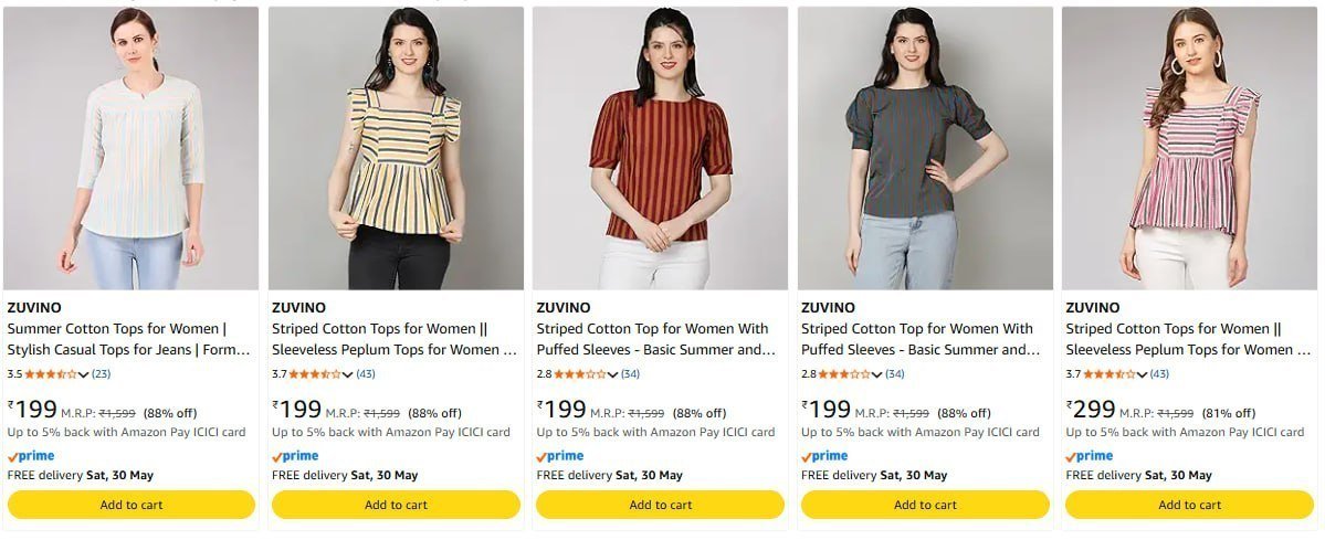 Women Clothing From 199