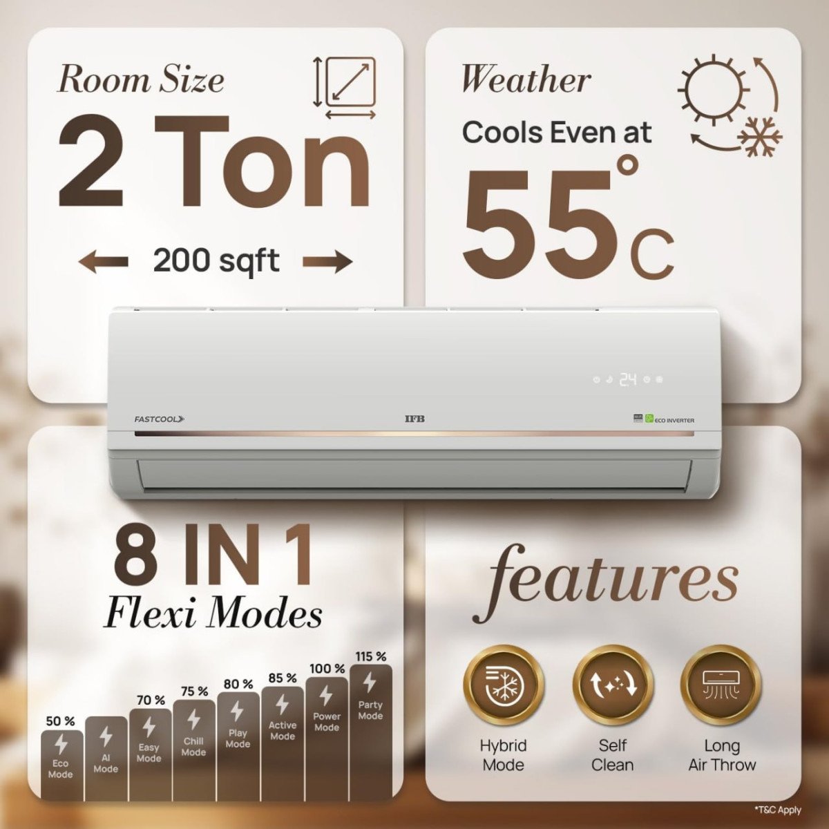 Ifb 2 Ton 3 Star Split Ac 39 990apply 2000 Coupon 