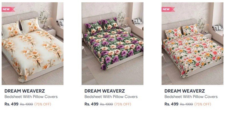 Myntra Min 40 On Newly Launched Home Fusnishings