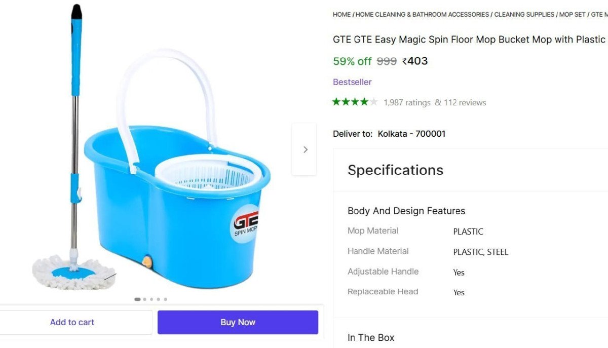 Magic Spin Floor Mop Bucket Mop 403