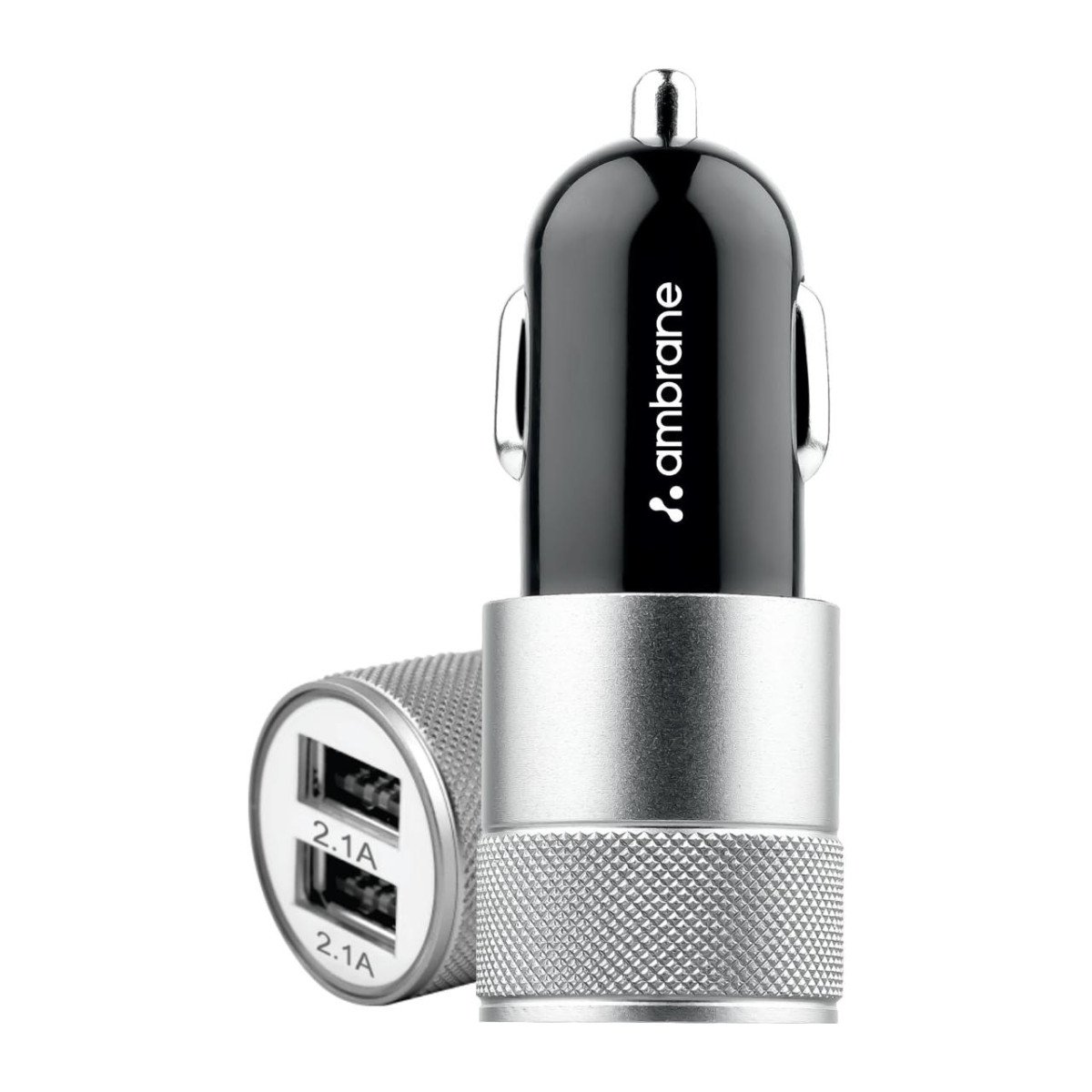 Ambrane 12w Fast Car Charger Dual Usb Output Multi-layer Protection 160