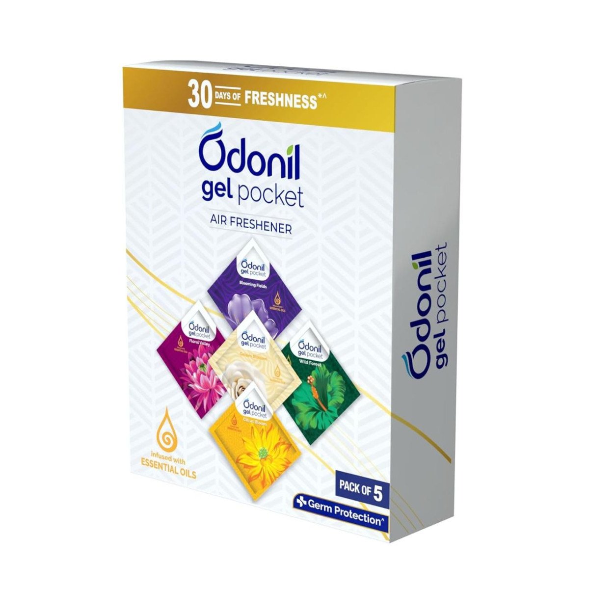 Odonil Gel Pocket 50g (10g X5) Pack Of 5 Assorted Fragrances 199