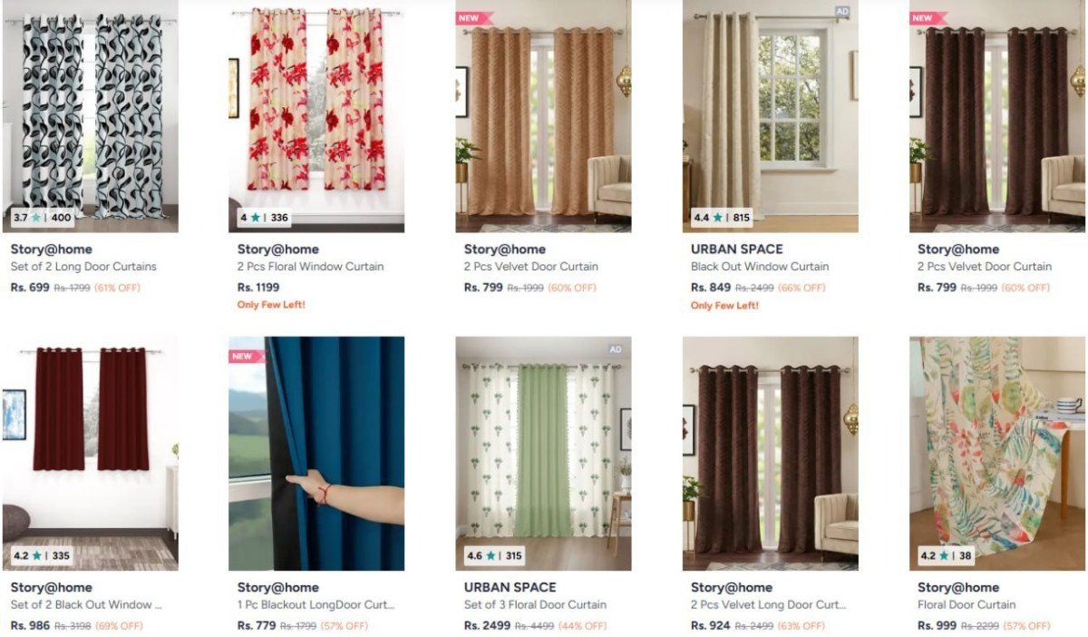 80 On Window Curtains (pack Of 2)