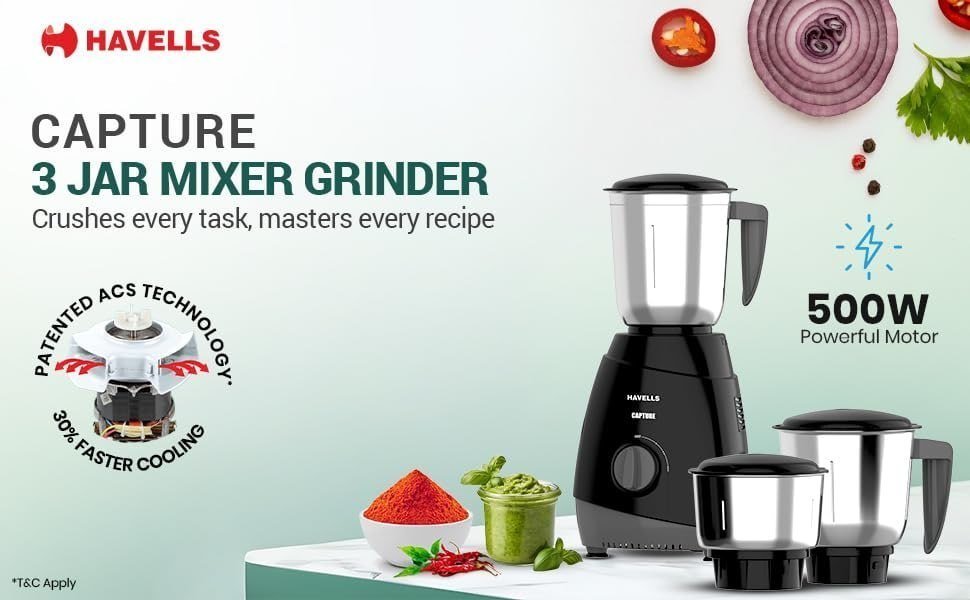 Apply 588 Coupon Havells Capture 500w Mixer 2012