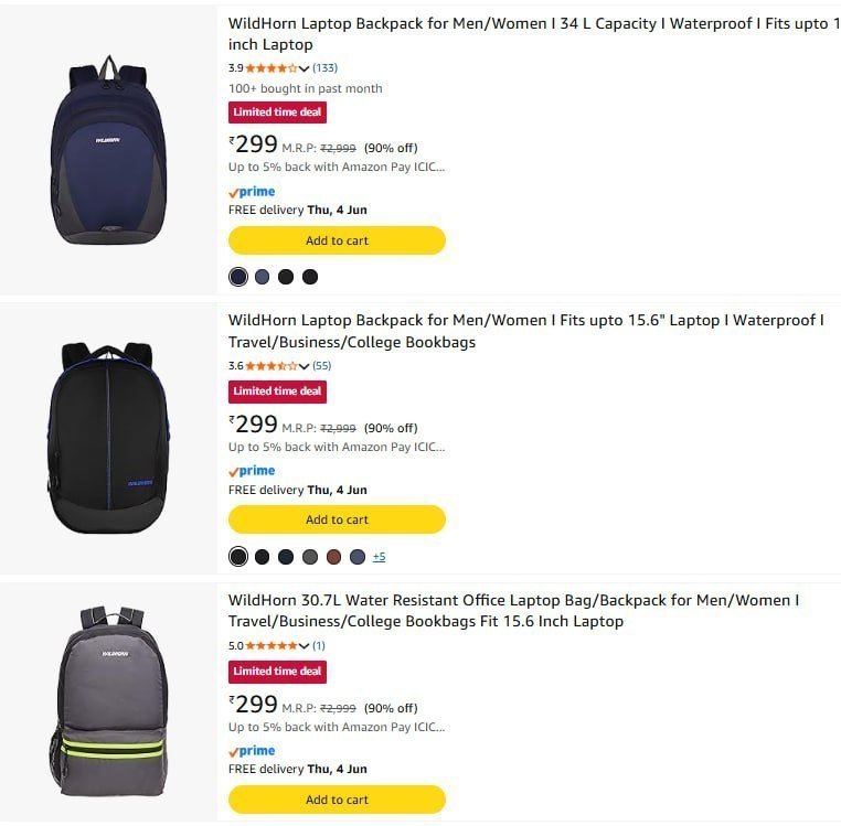 92 On Wildhorn Backpacks Scroll Down