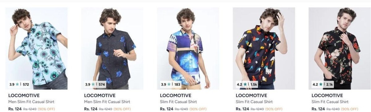Myntra Loot Men S Shirt Starts 124 More Deals Clic