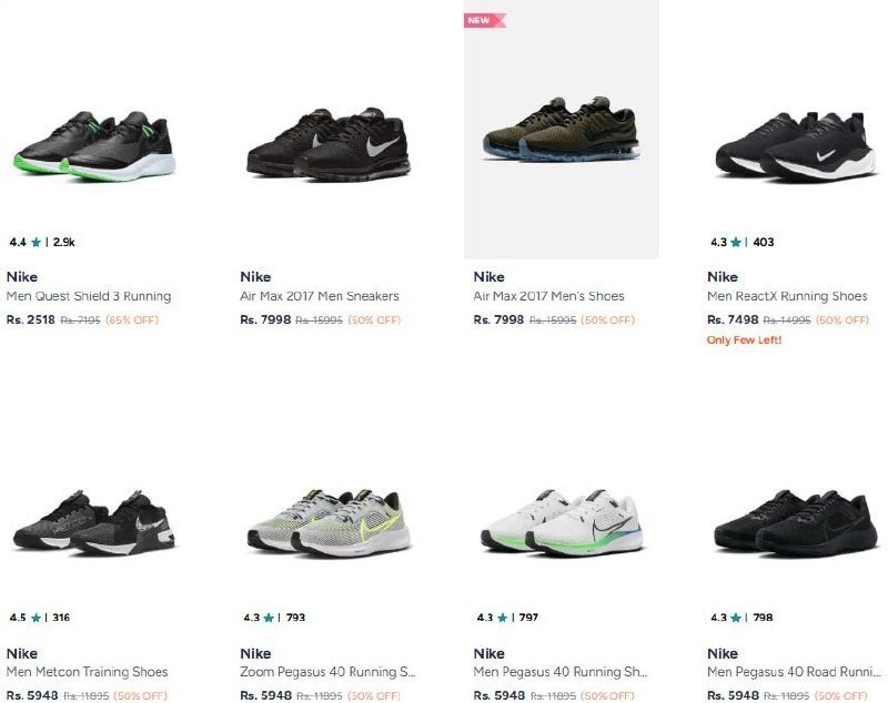 Myntra 65 On Nike Shoes Mens Womens Boys Girls